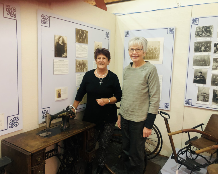 Joyce and Irene standing side by side